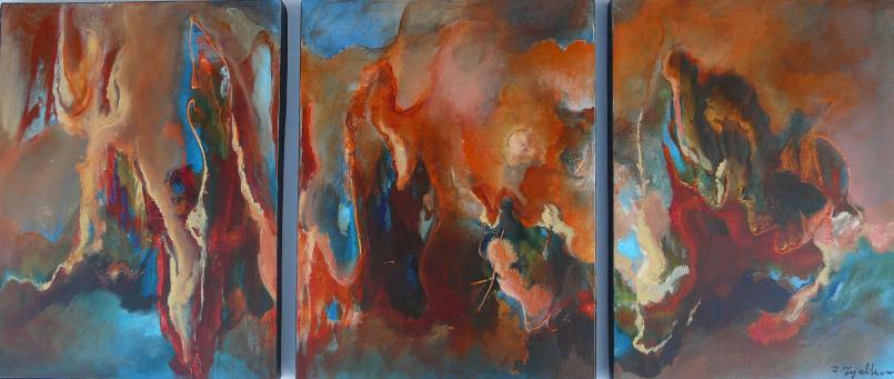 Sans titre - Triptyque - Dalia Fijalkow - Click to enlarge