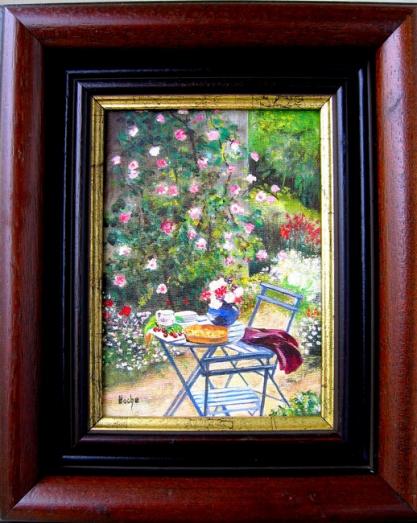 goûter au jardin - Huguette Hoche