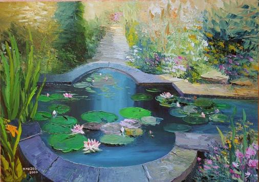 Le bassin aux nénuphars - Jacques Majos