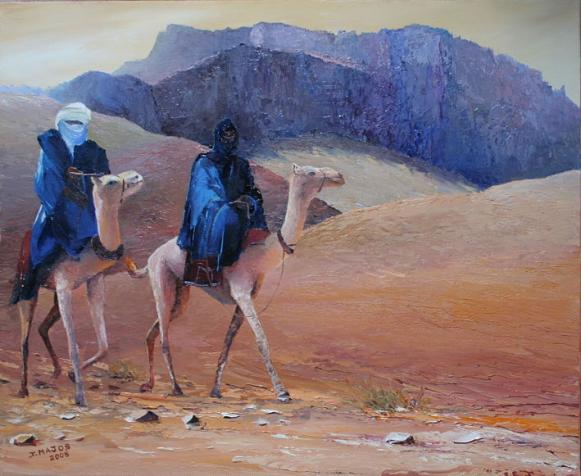 Les Touaregs - Jacques Majos - Click to enlarge