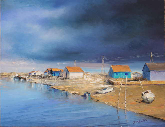 Ciel d'orage sur Arcachon - Jacques Majos - Cliquer pour afficher en grand