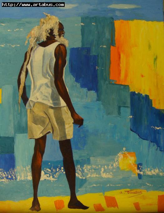 le rasta devant la mer - Arlette Taudus