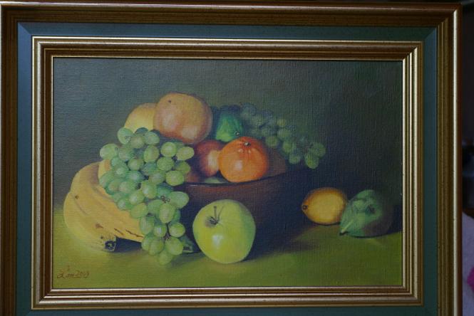 coupe de fruits 2 - Mireille Lubrano - Click to enlarge