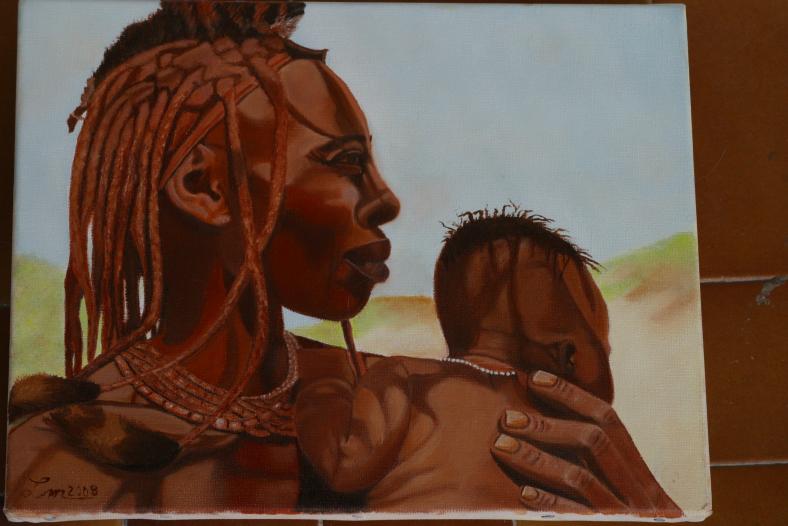 femme himba - Mireille Lubrano - Cliquer pour afficher en grand