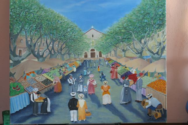 Marché Pont du las Toulon - Mireille Lubrano - Cliquer pour afficher en grand