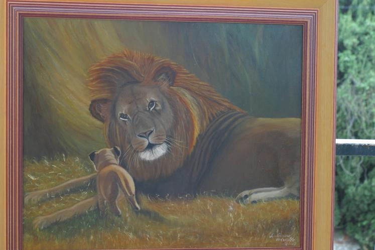 lion et lionceau - Mireille Lubrano - Click to enlarge