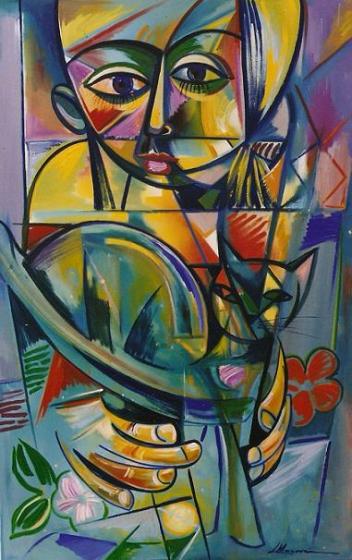 Girl with cat - Macovei Dorin