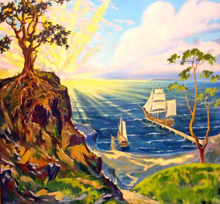 Sailboats on Black Sea - Alexander Panfilov