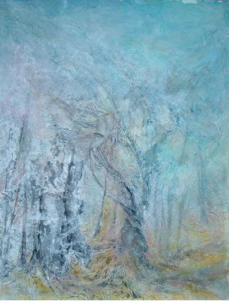 arbres bleus - Martine Dominé