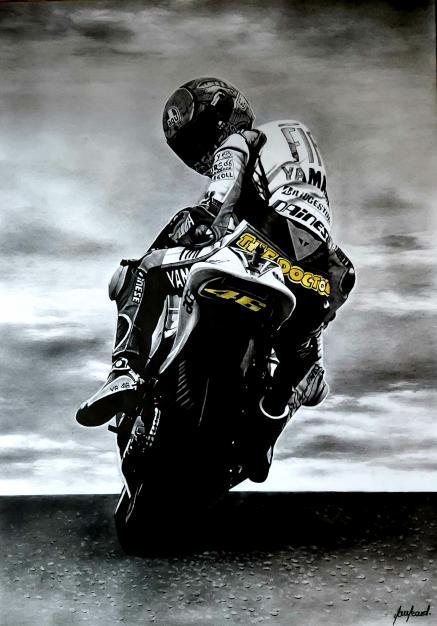 Dessin Valentino Rossi - Laëtitia Augeard