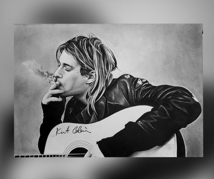 Portrait Kurt Cobain - Laëtitia Augeard - Click to enlarge