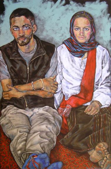 Jake and Calla in Al Azhar Mosque - Suzanne Paleczny