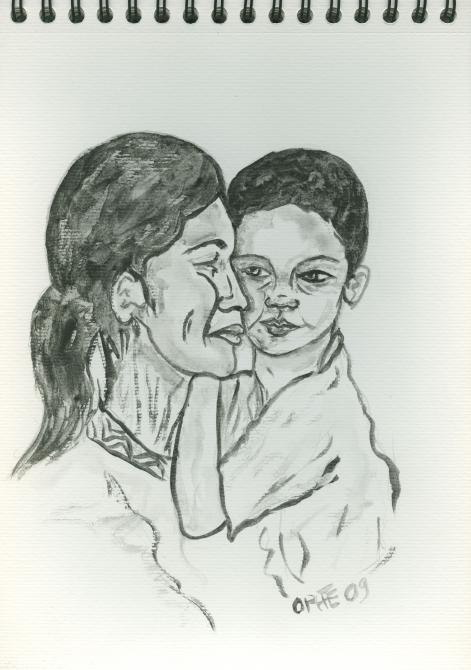 mère et enfant - Ophélie Bonheme