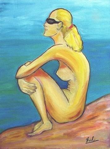 Femme aux lunettes noires 1/4 - Vickx