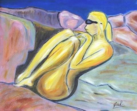 Femme aux lunettes noire  4/4 - Vickx
