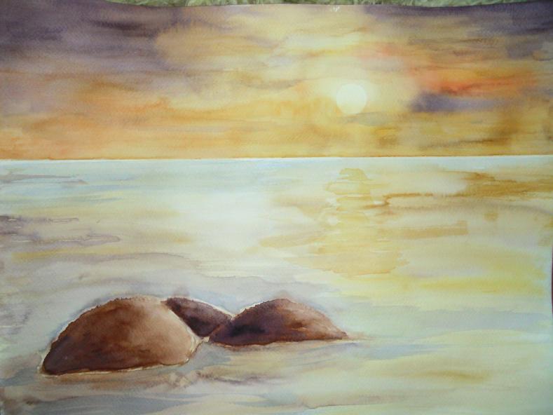 Coucher de soleil - Elisabeth Tiel - Click to enlarge