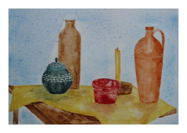 nature morte 1 - Denise Geneviève Levi Valensi - Cliquer pour afficher en grand