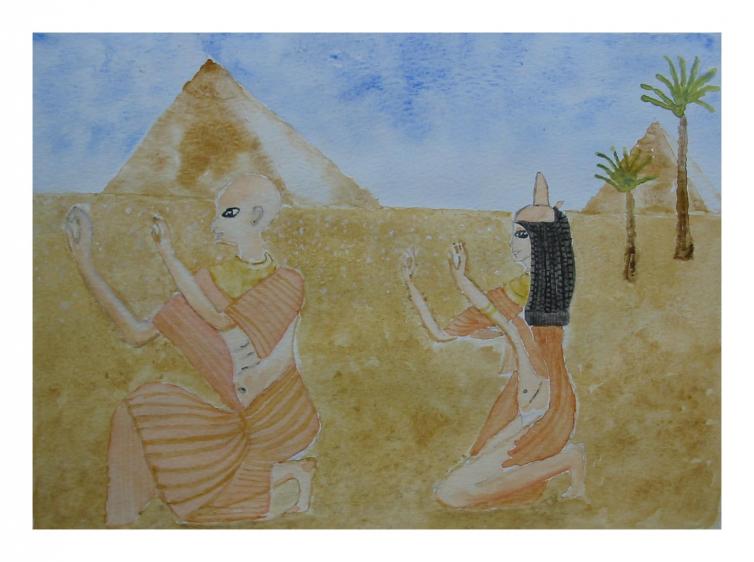en Egypte - Denise Geneviève Levi Valensi - Cliquer pour afficher en grand
