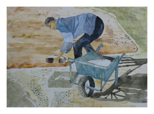 ramasseur de sel - Denise Geneviève Levi Valensi - Cliquer pour afficher en grand