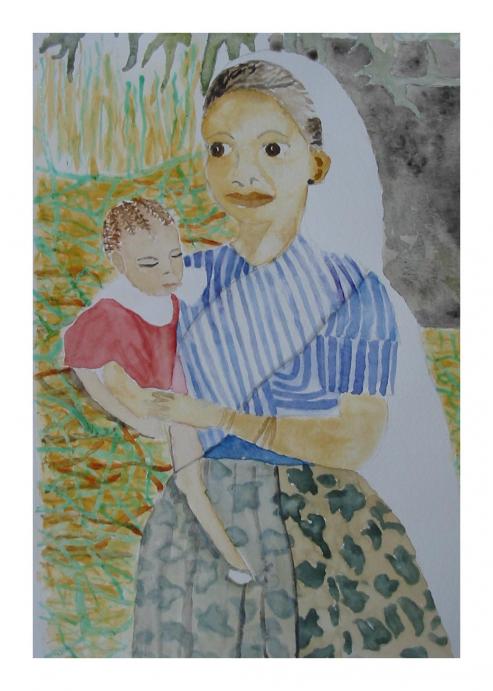enfant sur les hanches - Denise Geneviève Levi Valensi