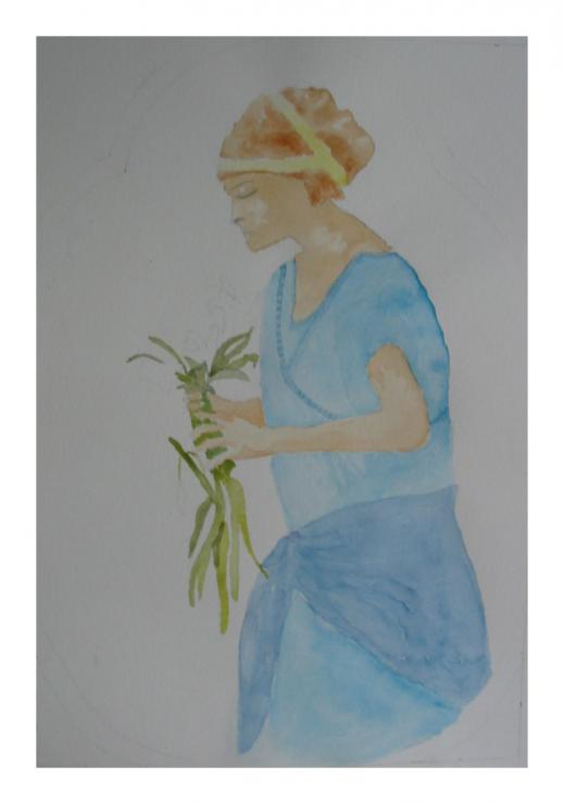 femme bleue - Denise Geneviève Levi Valensi
