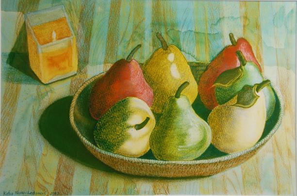 Poires au panier - Katia Noin-Ledanois - Cliquer pour afficher en grand