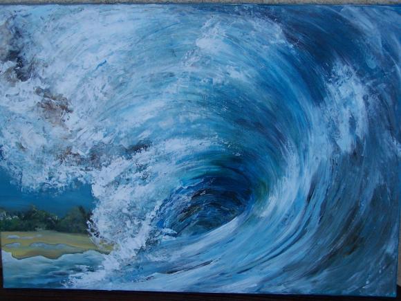 La vague - Chantal Le Mesle - Cliquer pour afficher en grand