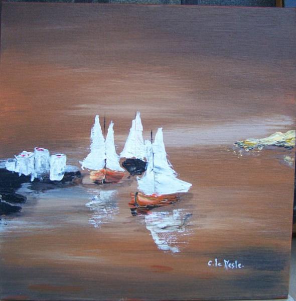 Bateau - Ocre - Chantal Le Mesle - Click to enlarge