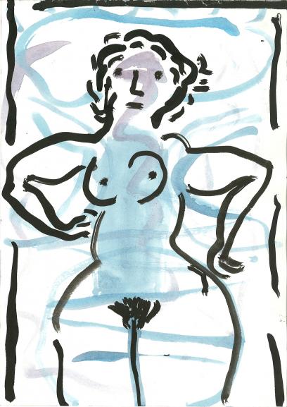 woman, arms akimbo - Lionel Murcott