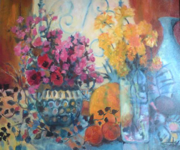 Deux bouquets - Caroline Despres-Garnier - Cliquer pour afficher en grand