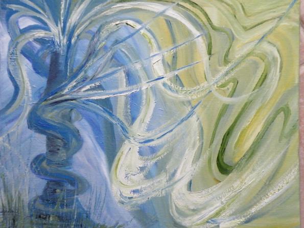 Arbre bleu - Yvette Caufriez-Zacharias - Cliquer pour afficher en grand