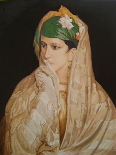 femme au haïk - Chafik Kadi