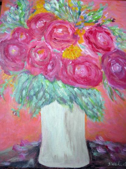 Flowers In Vase - Salvatore Valenti