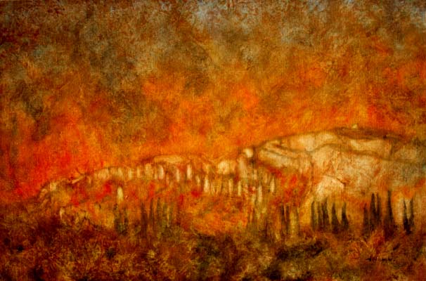 Incendie falaises d' Orgon - Jean-Xavier Combe - Click to enlarge