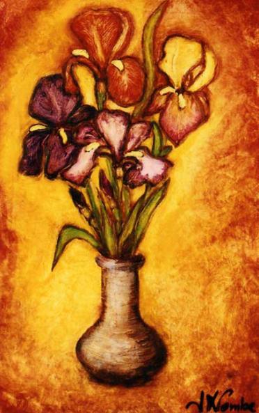 Bouquet aux quatre iris - Jean-Xavier Combe
