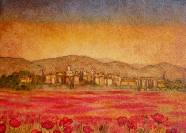 Coquelicots à Lourmarin - Jean-Xavier Combe - Click to enlarge
