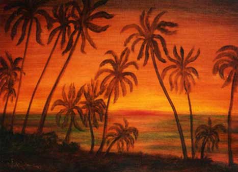 coucher de soleil à Vanualava. - Jean-Xavier Combe