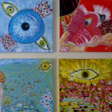 regars bleu jaune rouge vert - Patty Hache