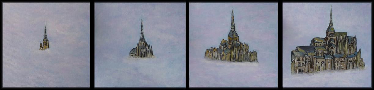 Quadryptique Mont St Michel - Yves Vinhas - Cliquer pour afficher en grand