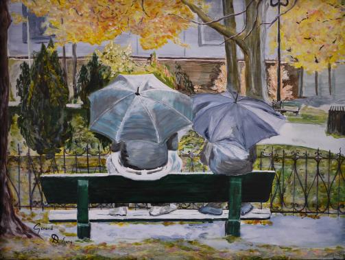 Pluie sur le parc - Gérard Duchêne