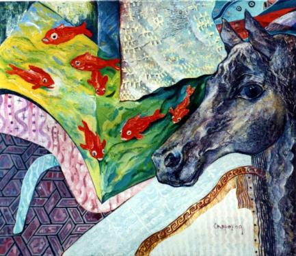 Red fishes / Black horse - Alexey Scorohod