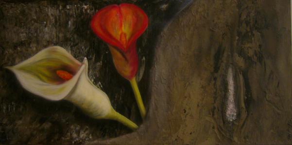Arums et ciment - Patrick Gignac - Click to enlarge