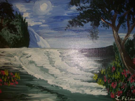 Rencontre de la lune et de la mer - Florence Feraud-Aiglin