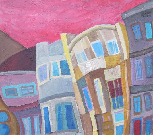 Pink cityscape - Jelena Milovic