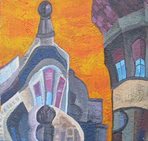 orange cityscape - Jelena Milovic