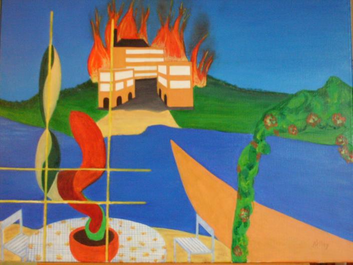 banlieues en flammes - Maurice Alloy - Click to enlarge
