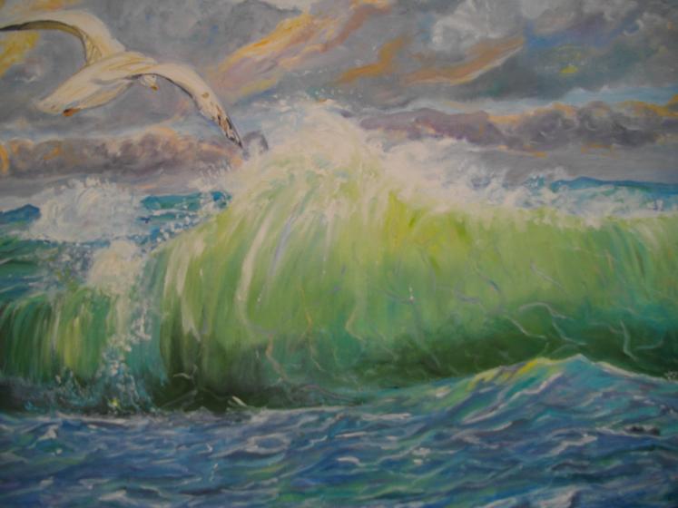 Côte D'Opale ,la vague - Claude-Zélie Girardin - Cliquer pour afficher en grand