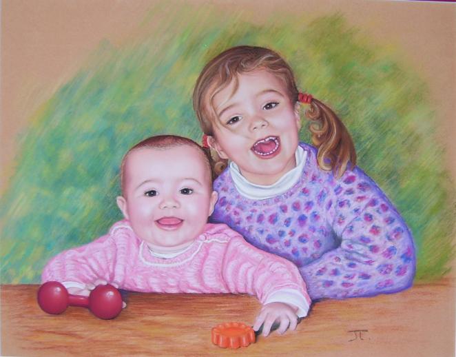 Les 2 soeurs - Jocelyne Thibault - Click to enlarge
