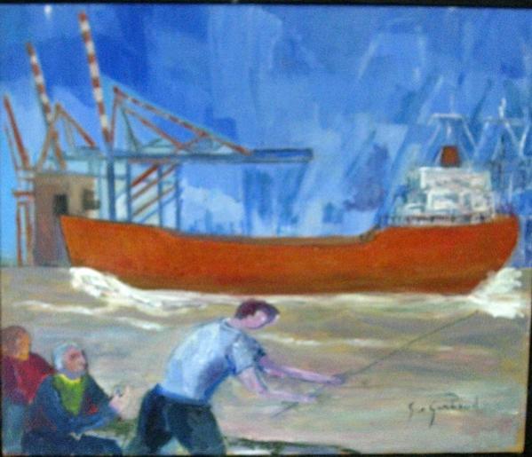 Portuaire 2 - Georgette Gerbaud - Cliquer pour afficher en grand
