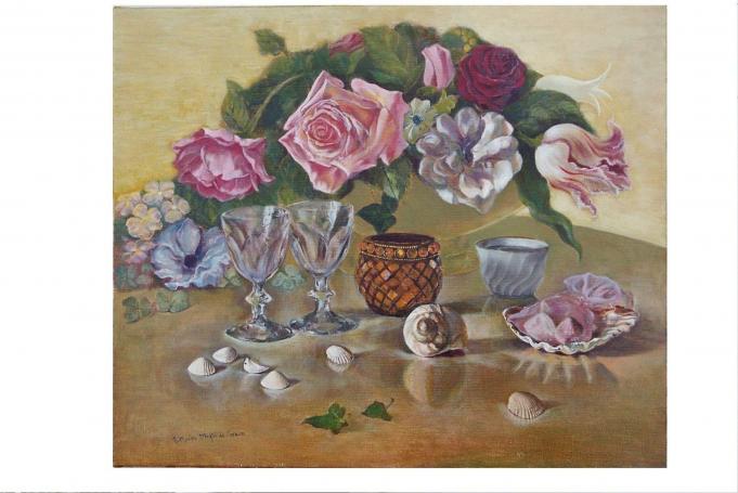 Fleurs sur table - Etsuko Migii - Click to enlarge